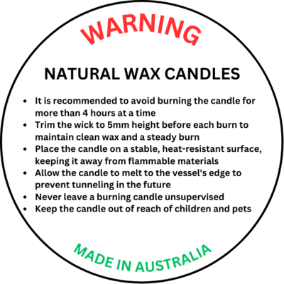 CANDLE &amp; DIFFUSER WARNING STICKERS  SMILEY  - CLICK HERE