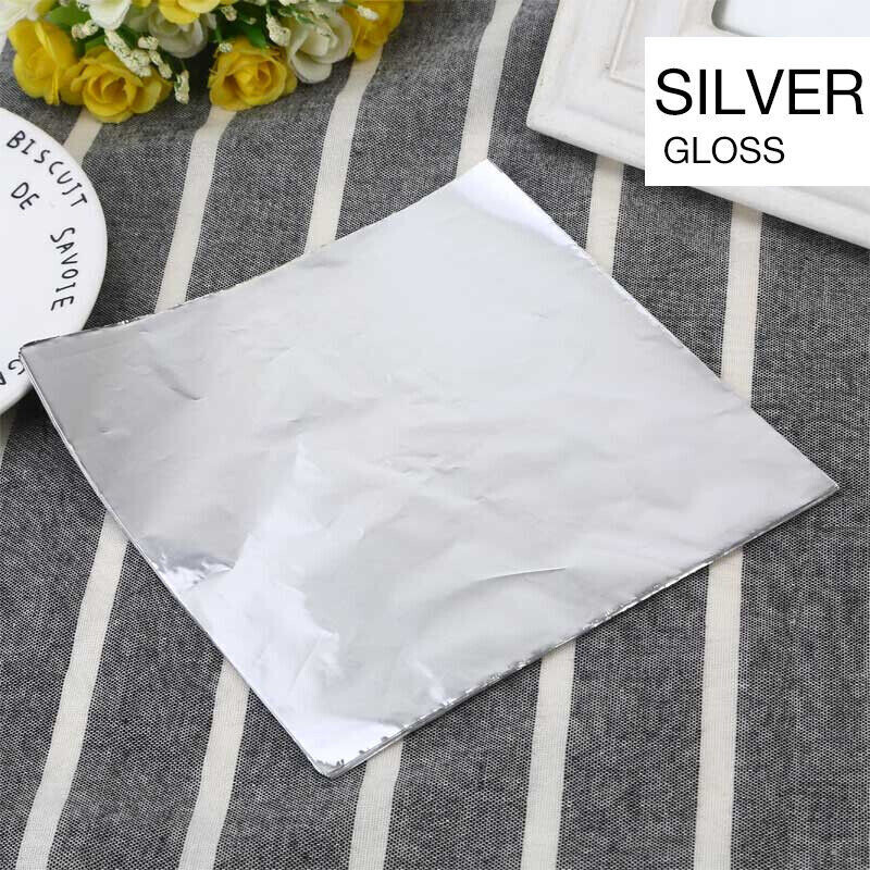 100PCS 10CM SILVER Tin Foil Aluminium  Square Wrappers