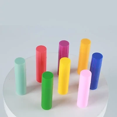 5.5mL LIP BALM Tubes COLOURED Clear Containers - PACK of 48 Pcs (6 COLOURS)