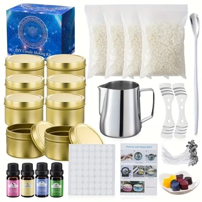 Aromatherapy Candle Making Kit - Includes Essential Oil Scented Candle Set, 134PCS