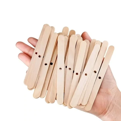 WICK HOLDERS - WOODEN PACK OF 100 PCS