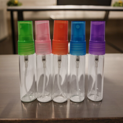 15mL GLASS &amp; PASTEL ATOMISER WITH OVERCAP