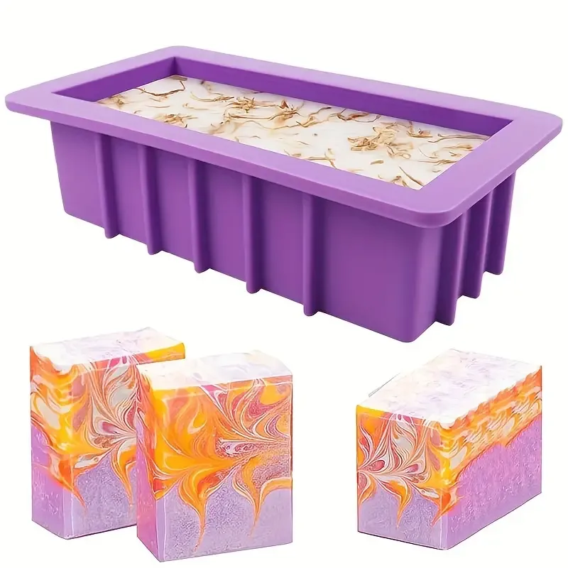 Silicone Loaf Pan (22.35cmx11.94cmx7.11cm), for Handmade Soap Mould,