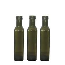 250mL GREEN GLASS MARASCA BOTTLE with Choice of Cap