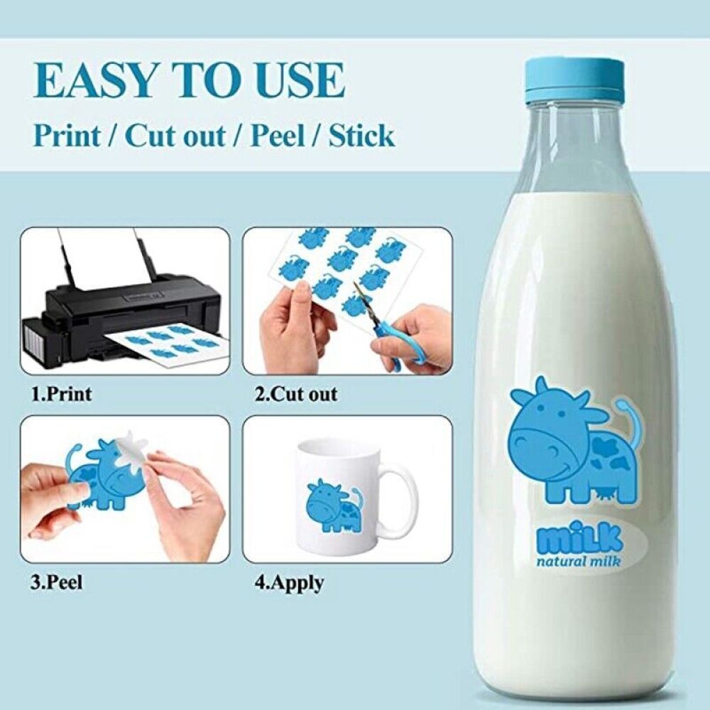 Inkjet A4 Printable VINYL Sticker (PVC)- CLEAR
