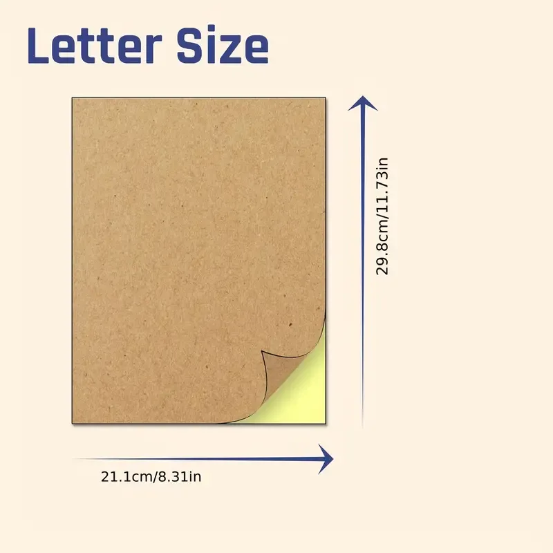 INKJET A4 Kraft Paper Self-adhesive Sticker Paper