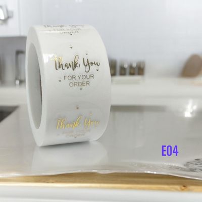 Thank You Stickers -THANK YOU (E04)- 500pcs/roll,