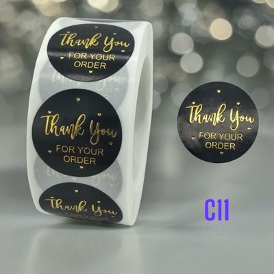 Thank You Stickers -THANK YOU (C11)- 500pcs/roll,