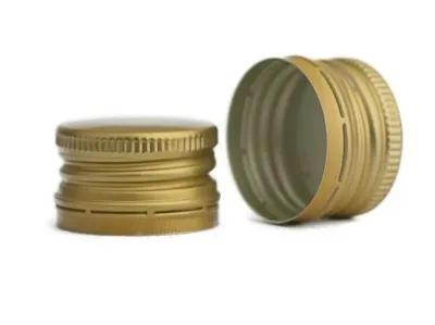 28mm Metal Tamper Metal Cap - CHOICE OF GOLD OR OFF WHITE  - BULK 100 Pcs