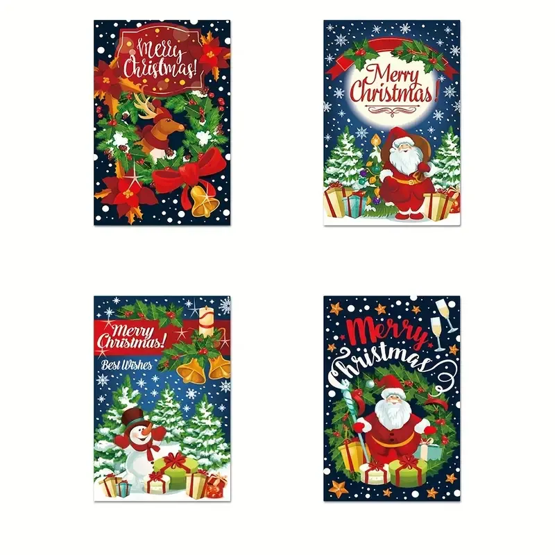 WINE BOTTLE XMASS STICKERS - SET OF 4