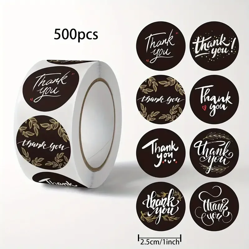 THANK YOU STICKERS - 500 PCS