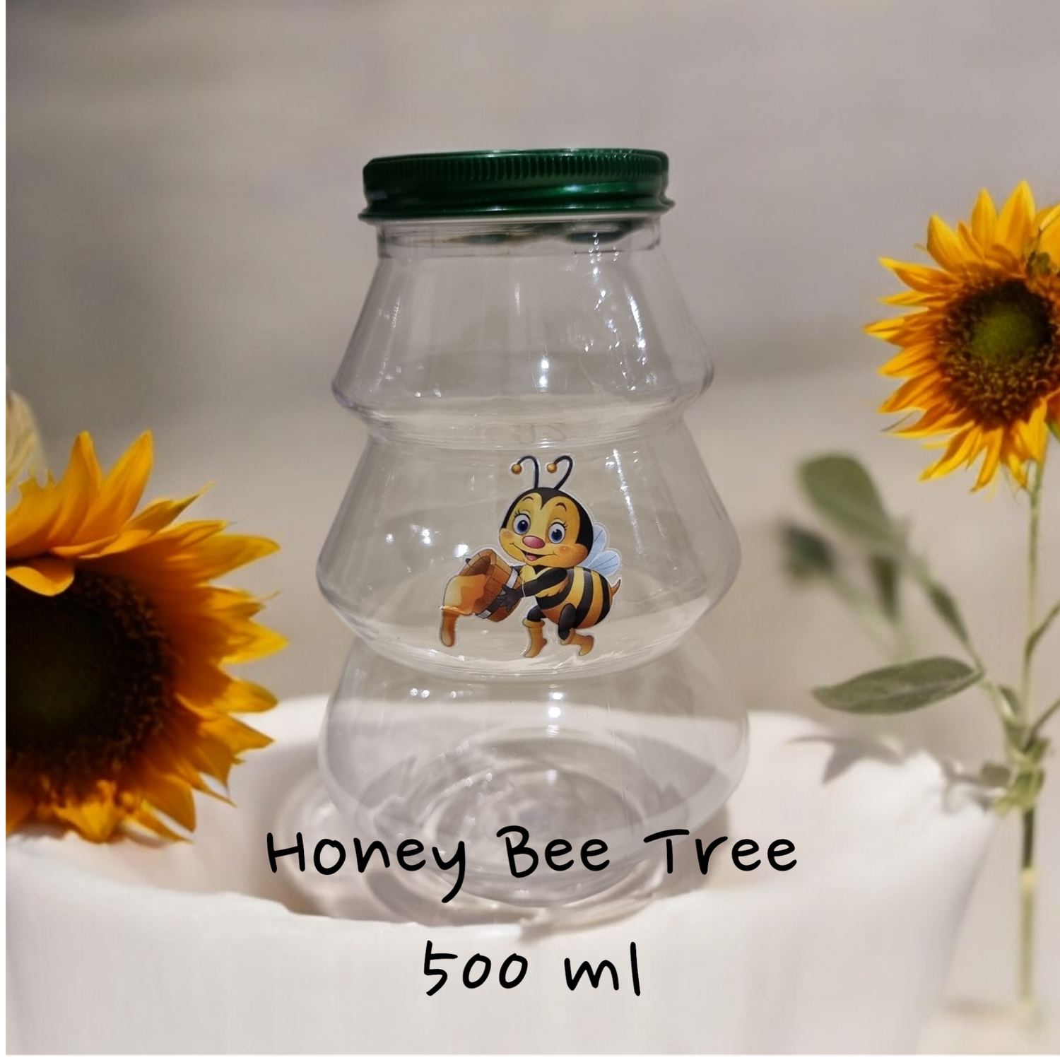 BEE TREE - Plastic (PET ♲) - 500 mL + Free 8cm Honey Dipper