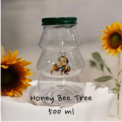 BEE TREE - Plastic (PET ♲) - 500 mL + Free 8cm Honey Dipper