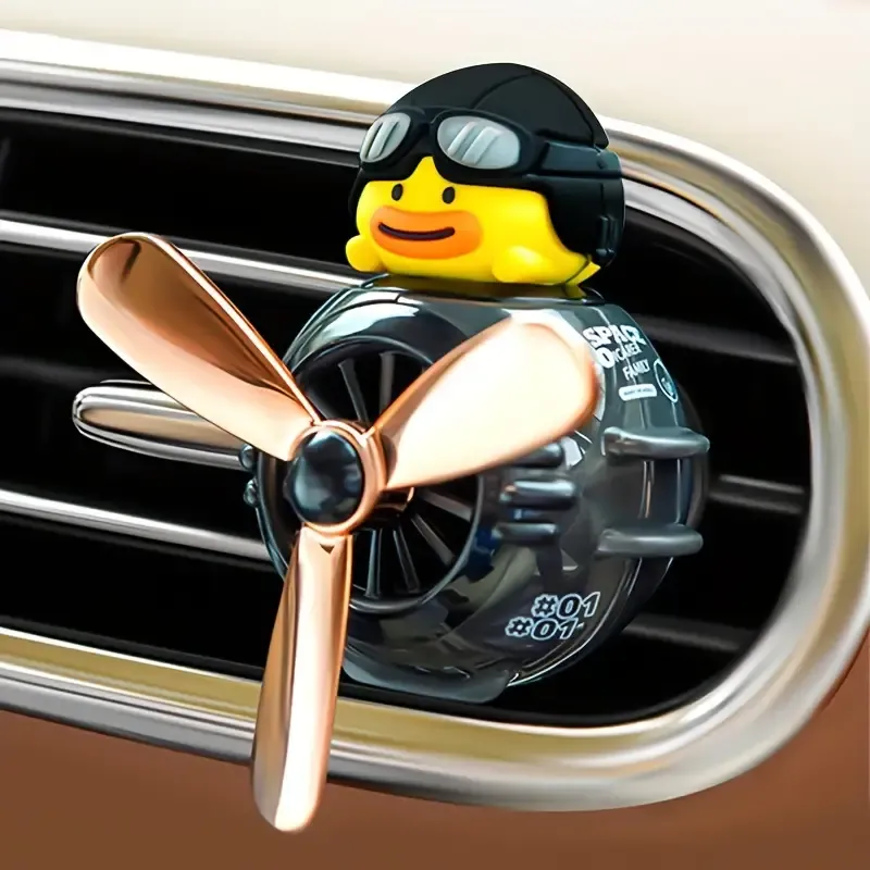 Pilot Duck Car Air Freshener, Car Diffuser Rotating Propeller - BLACK