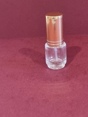 3mL Round Clear Glass Perfume Atomiser with GOLD Atomiser  &amp; GOLD Overcap (2 Ring) - Pack of 48