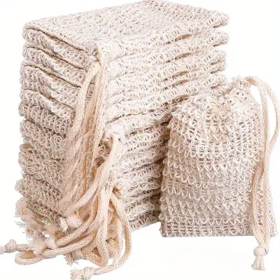 Natural Sisal Mesh Exfoliating Soap Saver Pouches 13cm x 8.5cm
