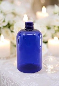 500mL Cobalt Blue PET (Plastic) 28mm Neck Bottle