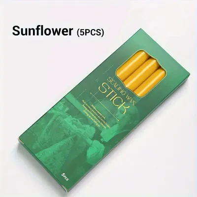 Sealing Wax Sticks for Stamps - 5pcs Boxed Set (SUNFLOWER)