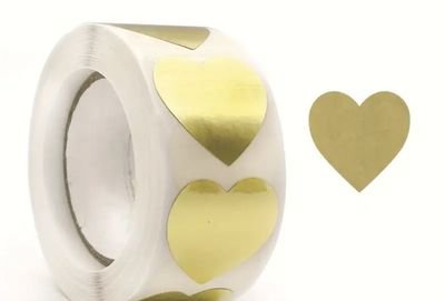 500 Stickers/rolls Happy Valentine&#39;s Day Stickers - Heart-shaped Gift Stickers,