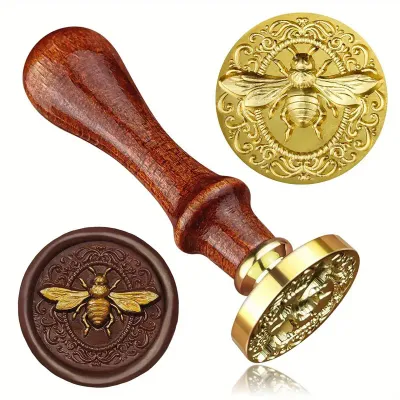 Bee Pattern Wax Stamp Head WITH HANDLE -2.5CM