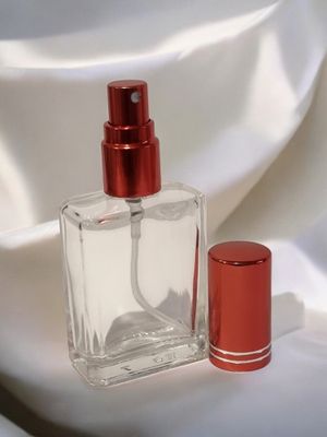 15mL Rectangle Glass Atomiser with RED (2Ring) Overcap