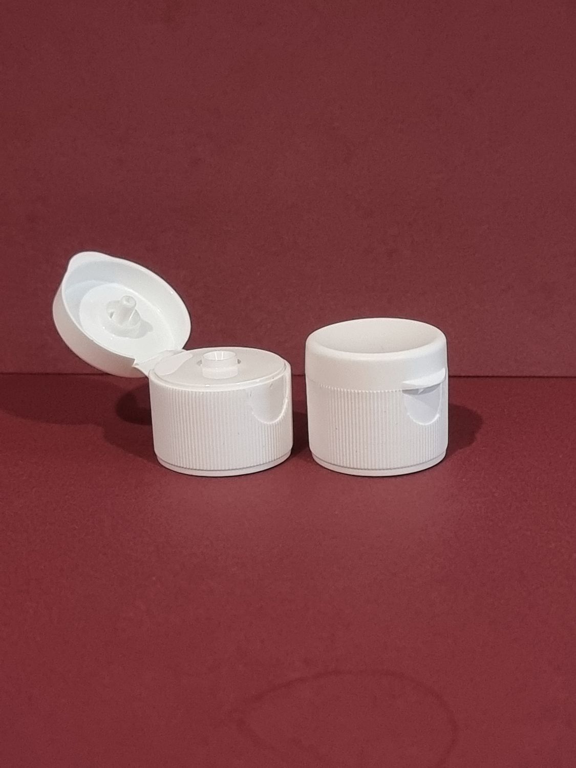 24mm WHITE Ridged Flip Cap - Suit 24mm Neck PET Bottles