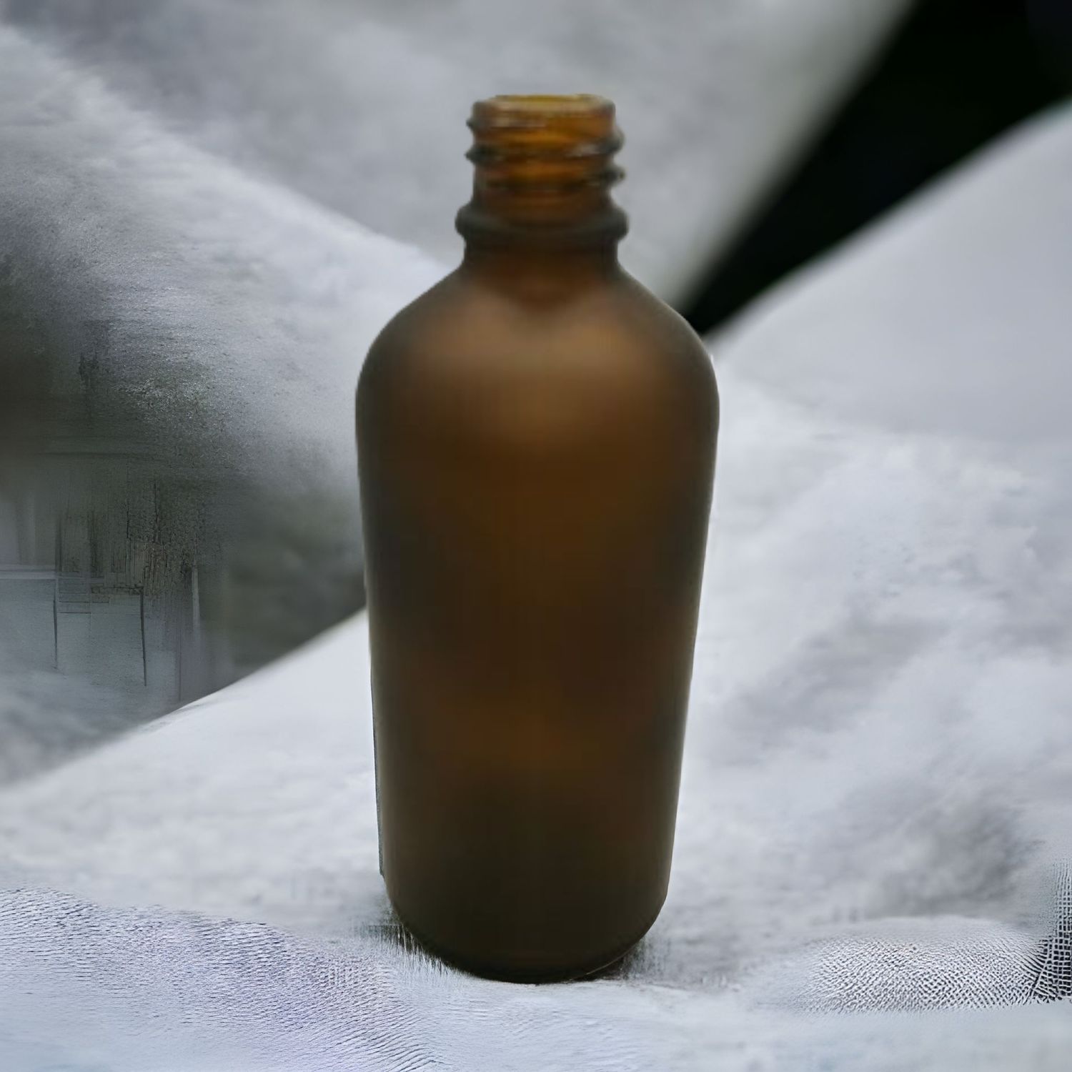 50mL FROSTED AMBER GLASS BOSTON AROMA BOTTLES 18mm NECK