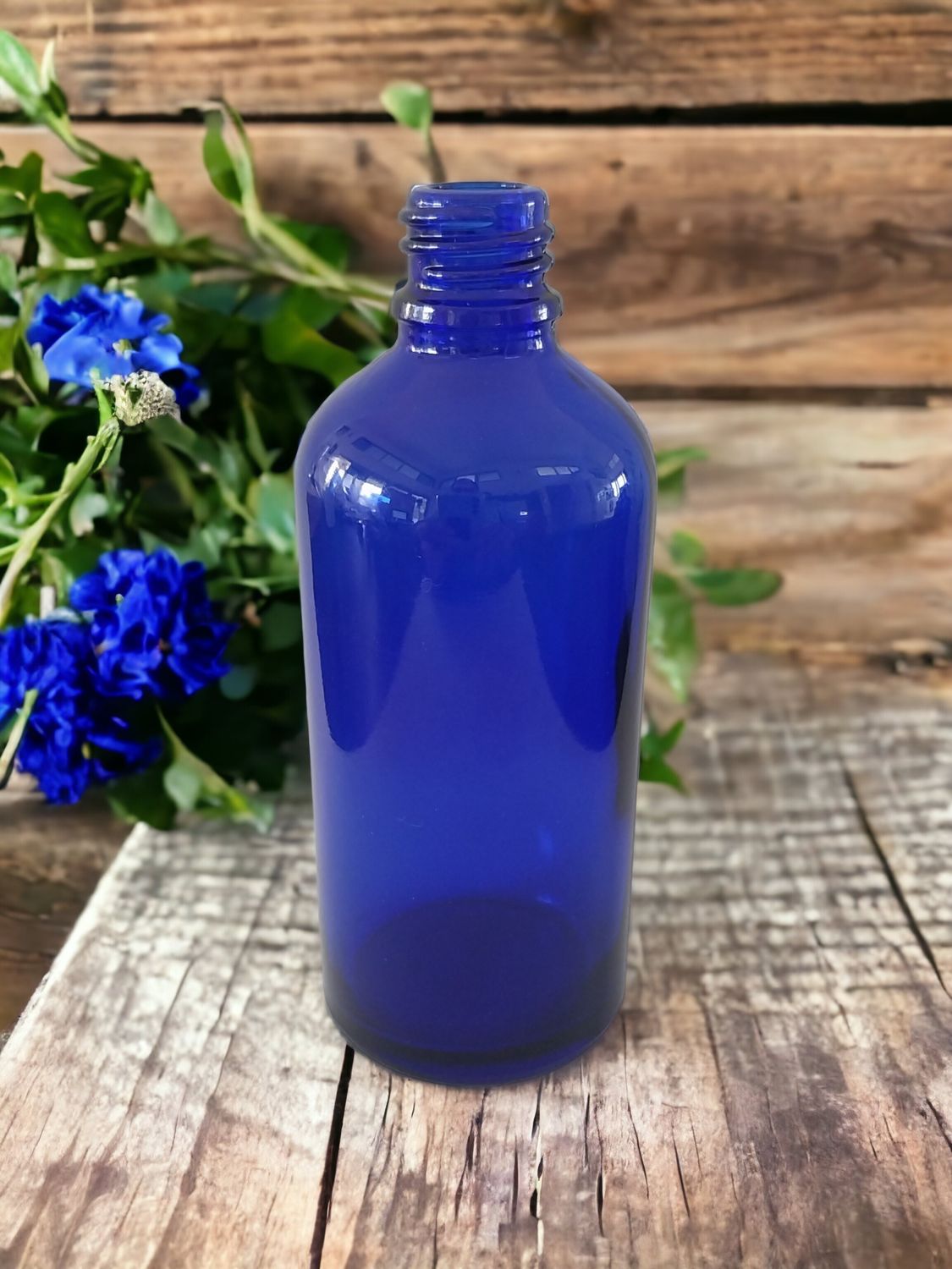 100mL COBALT BLUE BOSTON AROMA BOTTLES 18mm NECK -   BOTTLE