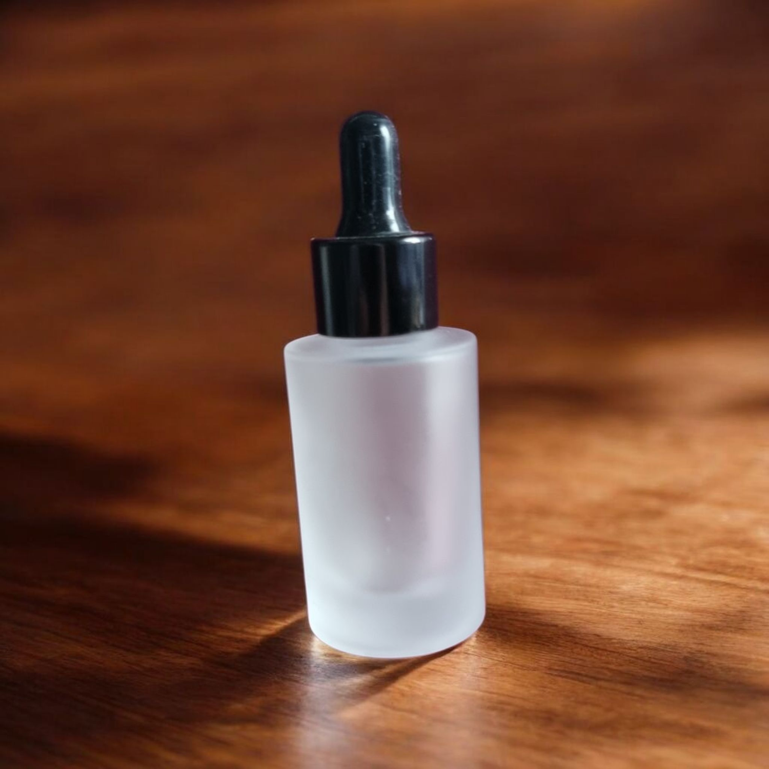 30ML FROSTED CLEAR SQUARE SHOULDER DROPPER BOTTLE
