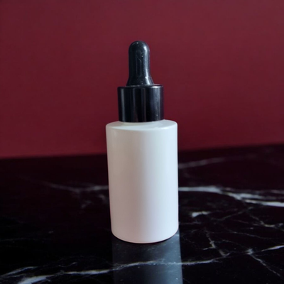 30ML WHITE SQUARE SHOULDER DROPPER BOTTLE