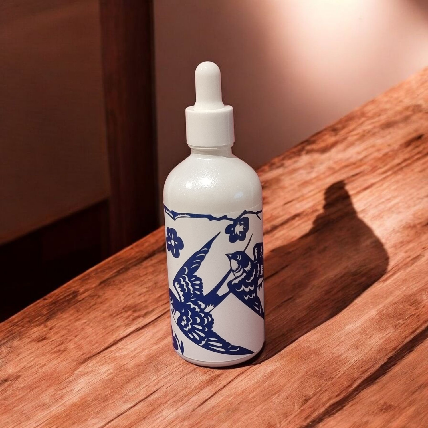 100mL or 50mL BLUE BIRD WHITE(COATED) COLOUR BOSTON AROMA 18mm NECK  BOTTLE CAP TEAT &amp; DROPPER
