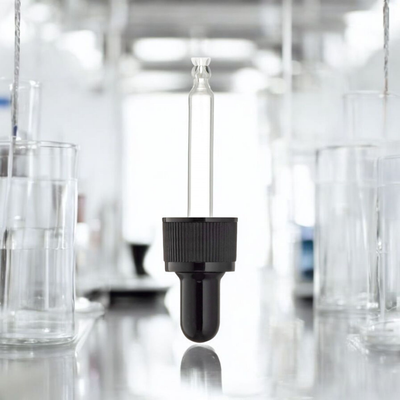 30mL PREASSEMBLED  Dropper with Ridged Black Cap and GLOSS Black Teat