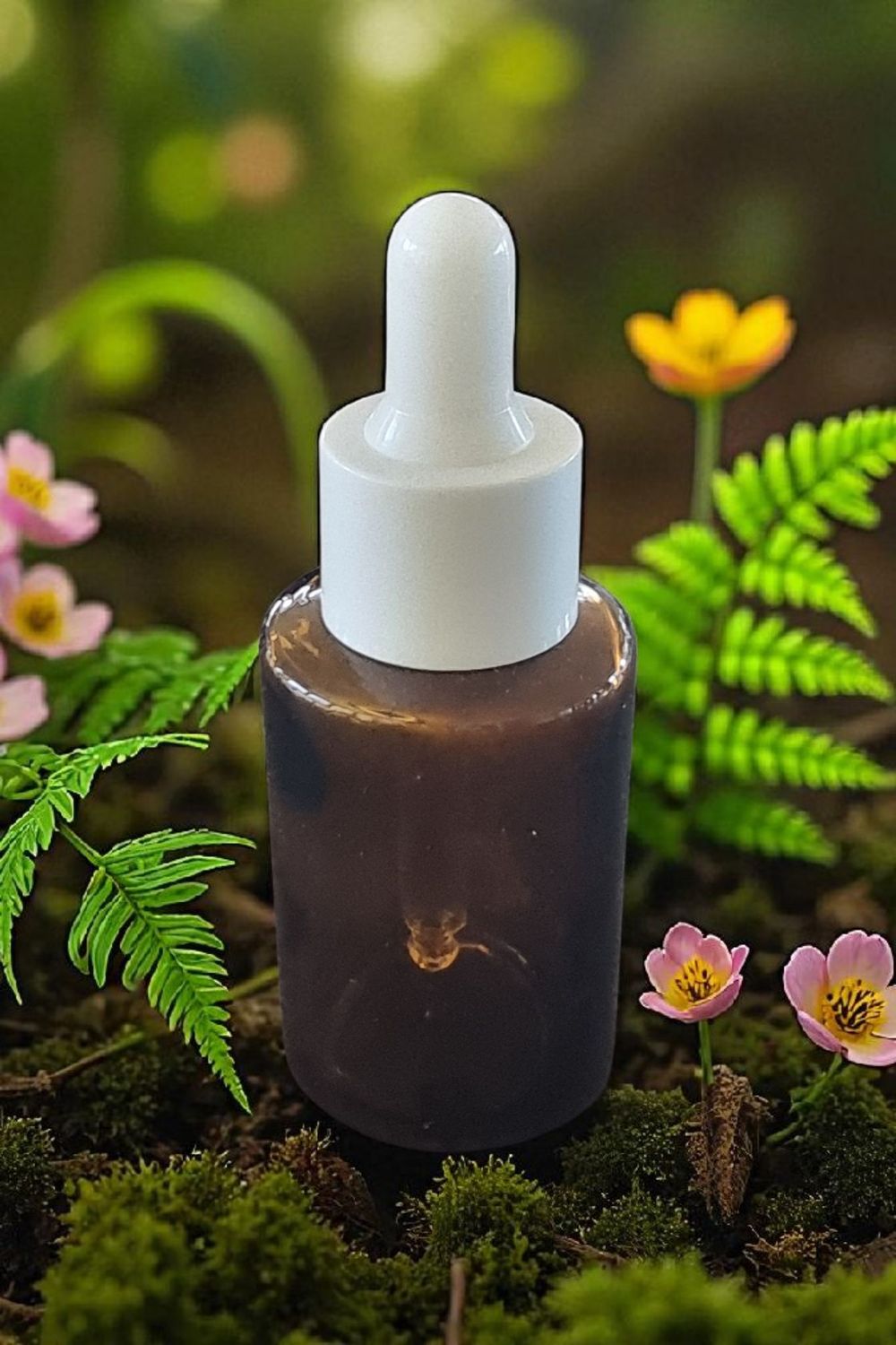 30ML AMBER (FULL GLASS COLOUR) SQUARE SHOULDER WHITE CAP &amp; TEAT DROPPER BOTTLE - SPECIAL BUY