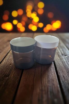 50ml AMBER Glass Balm Pot with Choice of Waded Cap Colour - SPECIAL BUY