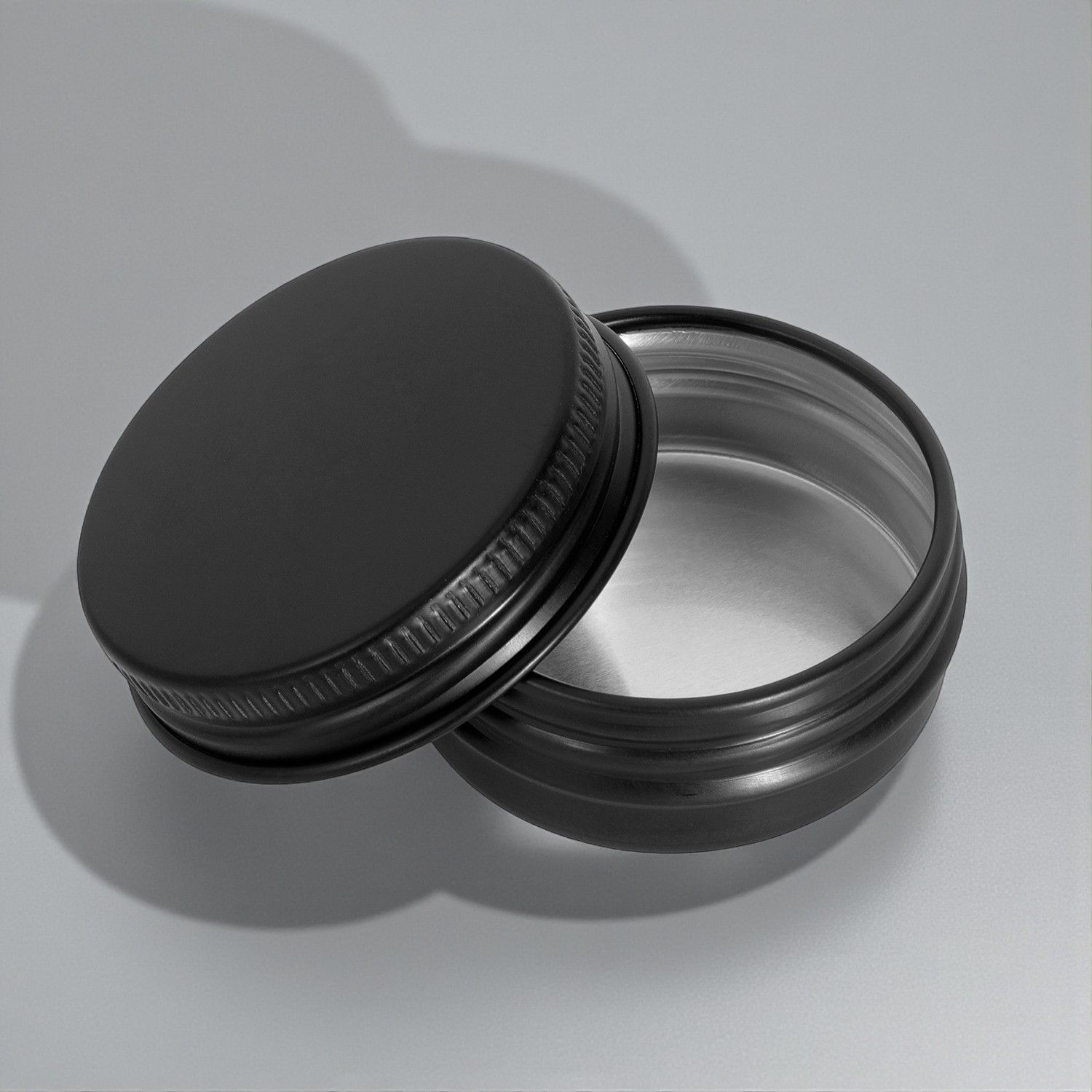 30gm Aluminium BLACK Tins with a Screw Cap