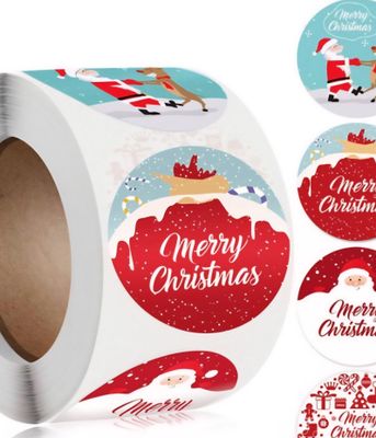 MERRY XMAS - 500 STICKERS (25mm)