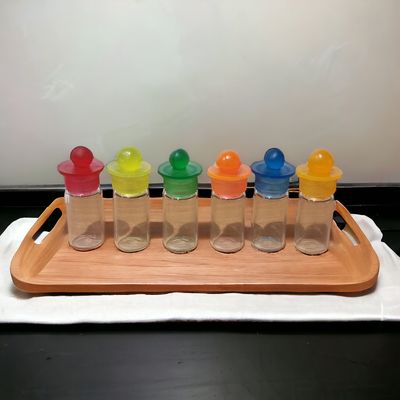 MINI 4CM GLASS NOVELTY BOTTLE WITH SILICON CAP - PACKS OF 10