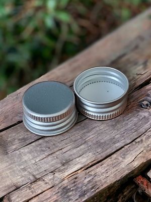 24mm Metal Wadded Cap - Silver (Suit 24mm X 11mm  PET Bottles) Pack of 25