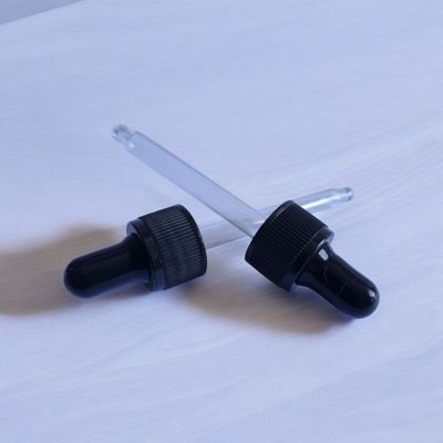 30mL PREASSEMBLED  Dropper with Ridged Black Cap and GLOSS Black Teat PACK OF 100 PCS - SPECIAL BUY