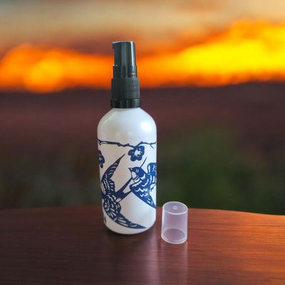 100mL or 50mL BLUE BIRD WHITE(COATED) COLOUR BOSTON AROMA 18mm NECK  BOTTLE SERUM LOTION PUMP &amp; CAP
