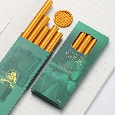 Sealing Wax Sticks for Stamps - 5pcs Boxed Set (ROYAL GOLD)