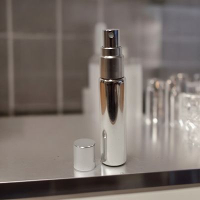 10mL SILVER Glass Atomiser (UV Coated)with Silver Over Cap