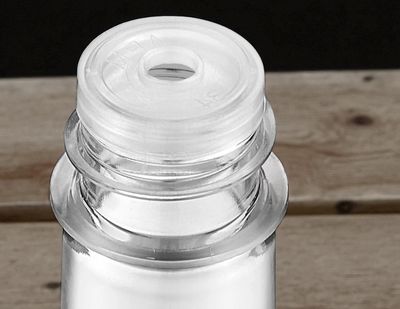 150mL WOOZY Chilli Sauce CLEAR GLASS Bottle with Choice of 23mm Silver Cap &amp; SNAP ON ORIFACE