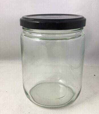 500mL Glass WIDE MOUTH Jar with CHOICE OF 82 mm  Twist Cap