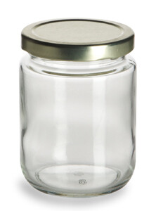 250ml or 8oz Glass Jar with CHOICE OF 63mm Metal Twist cap