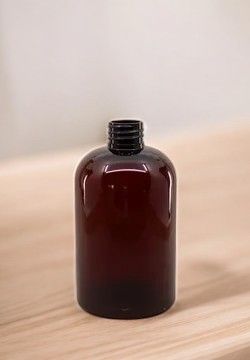 500mL Amber SQUAT Boston Style PET (Plastic) 28mm Neck Bottle