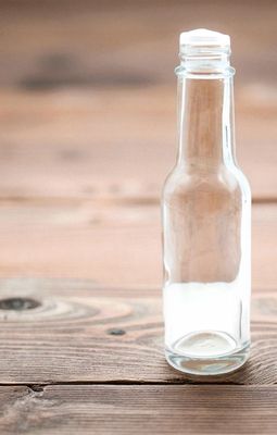 150ml WOOZY Table Sauce Glass Bottle with CHOICE of  23MM SILVER Wadded Cap &amp; SNAP ON ORIFACE (60 Pcs)