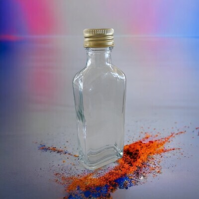 60 ml Clear Hip Flask with Choice of 22mm Cap (180 Pcs)