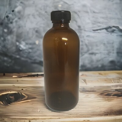 250mL Amber Boston Glass with Choice of 28mm Screw Cap (78 Bottles/CTN)