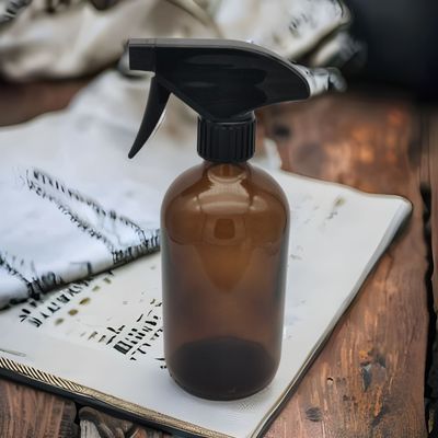 450ml (16oz) AMBER GLASS Black Trigger Spray Bottle - BULK 50 Pcs 450ml (16oz) AMBER GLASS Black Trigger Spray Bottle - BULK 50 Pcs